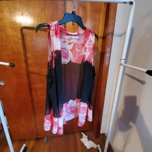 Pink black over blouse